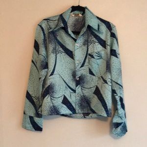 Vintage 70s Montgomery Wards polyester button up